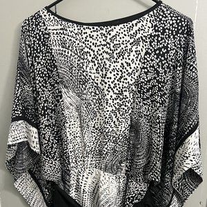 BCBG Black & White Print Dress XXS